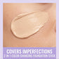 2-in-1 Color-Changing Foundation & Concealer Stick with Brush, Warm Skin Tone, Hydrating Matte Buildable Coverage