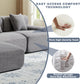 108-Inch Modular L-Shaped Sectional Sofa with Ottoman – Corduroy Chaise Lounge Couch with Flexible Configuration for Living Room