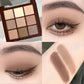 9-Color Chocolate Brown Matte Eyeshadow Palette, Waterproof & Sweatproof, Long-Lasting Pigmented Eye Makeup