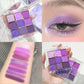 9-Color Purple Eyeshadow Palette, Matte & Shimmer Finishes for Smoky Eye Makeup