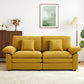 2-Seater Modular Chenille Sofa – Deep Seat Cloud Couch with High-Density Cushioning & 2 Throw Pillows for Living Room & Apartment