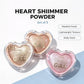 Heart-Shaped Baked Highlighter, Shimmer Face Powder for a Radiant Glow