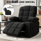 360° Swivel Rocking Recliner Chair with Massage & Heat – Chenille Upholstered Lounge Chair with Remote Control