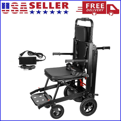 Electric Stair-Climbing Wheelchair – 440 lbs Capacity, 120W Motor & 24V Removable Battery