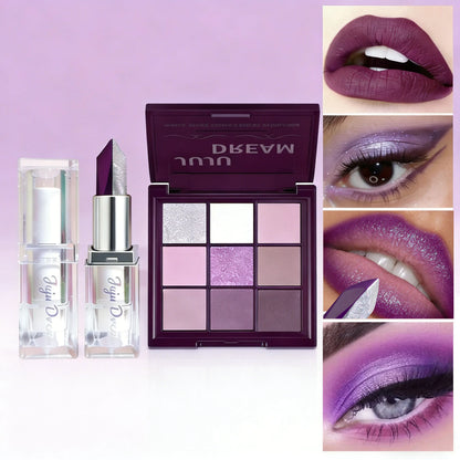 Purple Smoky Eyeshadow Palette, Matte & Shimmer Highly Pigmented Buildable Eye Makeup