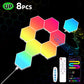 RGB Hexagonal Light Panels, App & Remote Control, USB Powered, Music Sync, 3/8/12/20-Pack