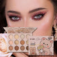 Cute Bear Eyeshadow Palette with Matte and Shimmer Shades, Warm Milk Tea Brown Eye Makeup