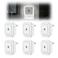 6-Pack LED Plug-In Night Lights with Dusk-to-Dawn Sensor, Automatic Soft Light for Bedroom, Bathroom, Hallway & Stairs
