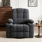 360° Swivel Rocker Recliner Chair – 30° Rocking Chenille Manual Recliner with Dual Cup Holders & Side Pockets