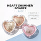 Heart-Shaped Baked Highlighter, Shimmer Face Powder for a Radiant Glow