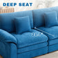2-Seater Modular Chenille Sofa – Deep Seat Cloud Couch with High-Density Cushioning & 2 Throw Pillows for Living Room & Apartment