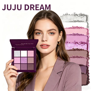 Purple-Toned Eyeshadow Palette, Matte & Glitter Shades, Highly Pigmented Waterproof Long-Lasting Eye Makeup