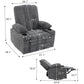 360° Swivel Rocker Recliner Chair – 30° Rocking Chenille Manual Recliner with Dual Cup Holders & Side Pockets