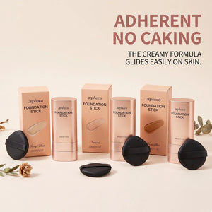 Full Coverage Foundation & Concealer Stick, Lightweight Silky Texture, Moisturizing Waterproof Makeup Base