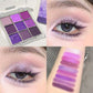 9-Color Purple Eyeshadow Palette, Matte & Shimmer Finishes for Smoky Eye Makeup