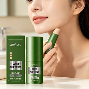 Moisturizing Foundation & Concealer Stick, Lightweight Non-Greasy Cream, Smooth Finish, 7g