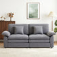 2-Seater Modular Chenille Sofa – Deep Seat Cloud Couch with High-Density Cushioning & 2 Throw Pillows for Living Room & Apartment