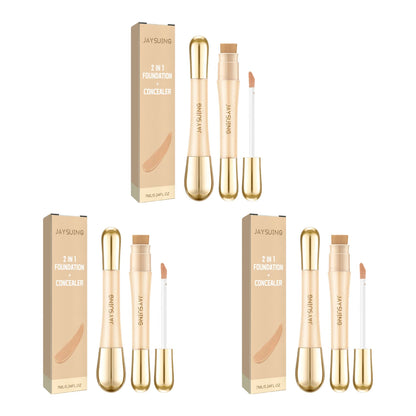 2-in-1 Dual-Ended Foundation & Concealer with Vitamin E and Retinol, Radiant Finish