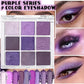 9-Color Purple Eyeshadow Palette, Matte & Shimmer Finishes for Smoky Eye Makeup