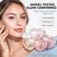 Heart-Shaped Baked Highlighter, Shimmer Face Powder for a Radiant Glow