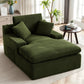 Corduroy Modular L-Shaped Cloud Sectional Sofa with Chaise – Spring Cushion Couch with Removable Washable Cover, No Assembly Required