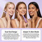 2-in-1 Color-Changing Foundation & Concealer Stick with Brush, Warm Skin Tone, Hydrating Matte Buildable Coverage