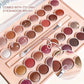 34-Color Coral & Nude Eyeshadow Palette with Brush, Highly Pigmented Matte & Shimmer, Waterproof & Sweatproof