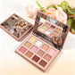 12-Color Eyeshadow Palette, Matte and Glitter Warm Nude Brown Shades, Blendable Pigmented Eye Makeup