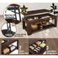 41" Lift Top Coffee Table with Hidden Storage Compartment & Rising Tabletop