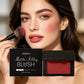Dark Red Matte Powder Blush, Easy-to-Blend Cheek Color, 3.5g