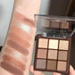 9-Color Chocolate Brown Matte Eyeshadow Palette, Waterproof & Sweatproof, Long-Lasting Pigmented Eye Makeup