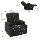 360° Swivel Rocking Recliner Chair with Massage & Heat – Chenille Upholstered Lounge Chair with Remote Control