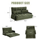 Foldable Floor Sofa Bed – Double-Size 5-Position Adjustable Corduroy Lounge Couch with Side Storage Pocket for Small Spaces