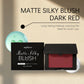 Dark Red Matte Powder Blush, Easy-to-Blend Cheek Color, 3.5g