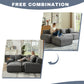 108-Inch Modular L-Shaped Sectional Sofa with Ottoman – Corduroy Chaise Lounge Couch with Flexible Configuration for Living Room