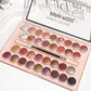 34-Color Coral & Nude Eyeshadow Palette with Brush, Highly Pigmented Matte & Shimmer, Waterproof & Sweatproof