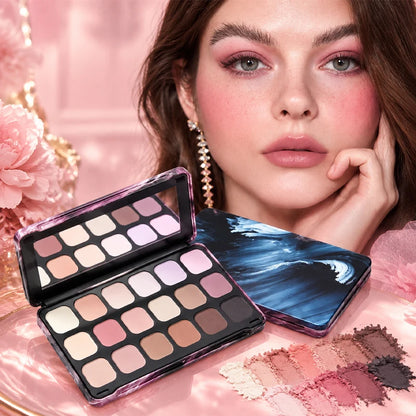 18-Color Earth Tone Matte Eyeshadow Palette, Neutral Shades, Highly Pigmented & Blendable, Long-Lasting Smudge-Proof Eye Makeup