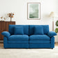 2-Seater Modular Chenille Sofa – Deep Seat Cloud Couch with High-Density Cushioning & 2 Throw Pillows for Living Room & Apartment