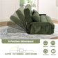 Foldable Floor Sofa Bed – Double-Size 5-Position Adjustable Corduroy Lounge Couch with Side Storage Pocket for Small Spaces