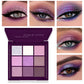 Purple-Toned Eyeshadow Palette, Matte & Glitter Shades, Highly Pigmented Waterproof Long-Lasting Eye Makeup