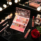 21-Color All-in-One Eyeshadow and Blush Palette, Matte Shimmer and Glitter Shades with Dual Makeup Brush