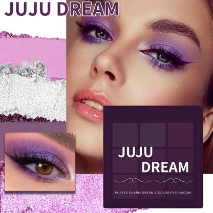 Purple Smoky Eyeshadow Palette, Matte & Shimmer Highly Pigmented Buildable Eye Makeup