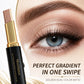 6-Piece Two-Tone Gradient Eyeshadow Stick Set, Matte and Shimmer Waterproof Eye Makeup Crayons