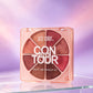 8-Color All-in-One Face and Eyeshadow Palette, Matte and Shimmer Blush, Contour and Bronzer Powder