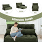 Foldable Floor Sofa Bed – Double-Size 5-Position Adjustable Corduroy Lounge Couch with Side Storage Pocket for Small Spaces