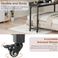 71-Inch Queen/Full Size Overbed Table with Wheels, Mobile Rolling Laptop Computer Desk with Heavy-Duty Metal Frame for Bedroom