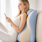 Multifunctional Memory Foam Prone Reading Pillow with Removable Headrest, Anti-Slip Base, Neck & Upper Body Support for Bed