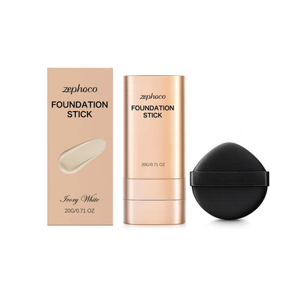 Full Coverage Foundation & Concealer Stick, Lightweight Silky Texture, Moisturizing Waterproof Makeup Base