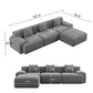 108-Inch Modular L-Shaped Sectional Sofa with Ottoman – Corduroy Chaise Lounge Couch with Flexible Configuration for Living Room