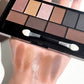 10-Color Earth Tone Eyeshadow Palette, Matte & Pearlescent Shimmer, Highly Pigmented Long-Lasting & Fallout-Resistant